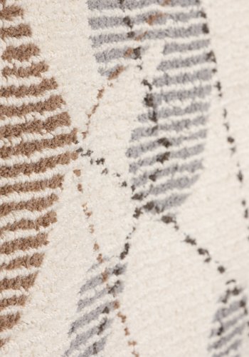 VENTURE DESIGN Liam vgtppe, rektangulr - elfenben/brun/gr bomuld (50x80)