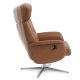 Alex recliner lnestol - cognac semi aniline lder og brstet aluminium