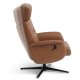 Alex recliner lnestol - cognac semi aniline lder og sort aluminium
