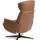 Alex recliner lnestol - cognac semi aniline lder og sort aluminium
