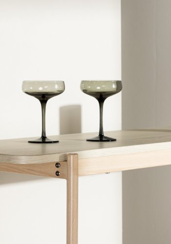 VIND COLLECTION Heim konsolbord, m. 2 hylder - hvidvasket MDF og stl (120x40)