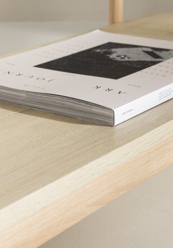 VIND COLLECTION Heim konsolbord, m. 2 hylder - hvidvasket MDF og stl (120x40)