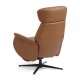 Alex recliner lnestol 2 motors - cognac semi aniline lder og sort aluminium