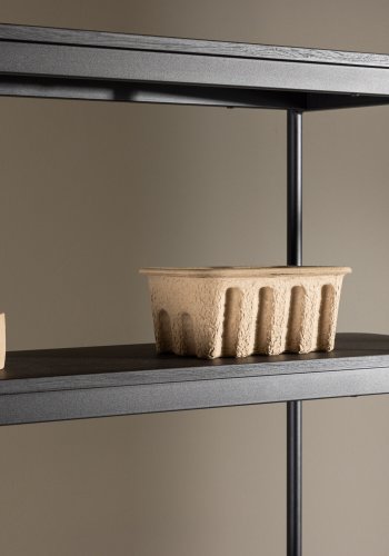 VIND COLLECTION Heim reol 190 cm, m. 5 hylder - sort MDF og stl