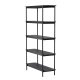 VIND COLLECTION Heim reol 190 cm, m. 5 hylder - sort MDF og stl