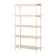 VIND COLLECTION Heim reol, 190 cm, m. 5 hylder - hvidvasket MDF og stl