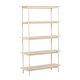 VIND COLLECTION Heim reol, 190 cm, m. 5 hylder - hvidvasket MDF og stl