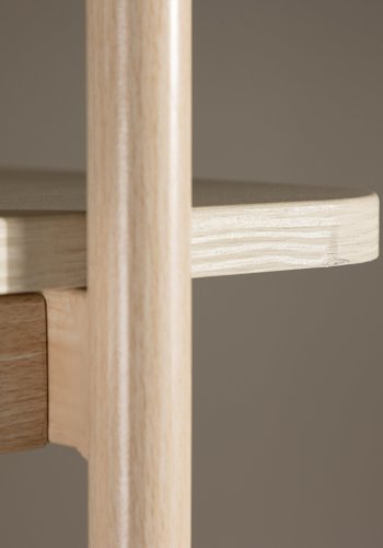 VIND COLLECTION Heim reol, 190 cm, m. 5 hylder - hvidvasket MDF og stl