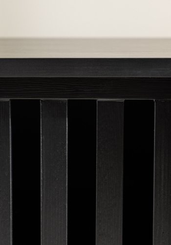 VENTURE DESIGN Lugo TV-bnk, m. 2 skydelger og hylde - sort melamin (180x40)