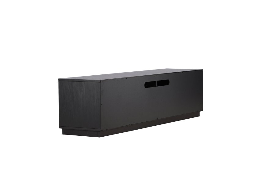 VENTURE DESIGN Lugo TV-bnk, m. 2 skydelger og hylde - sort melamin (180x40)