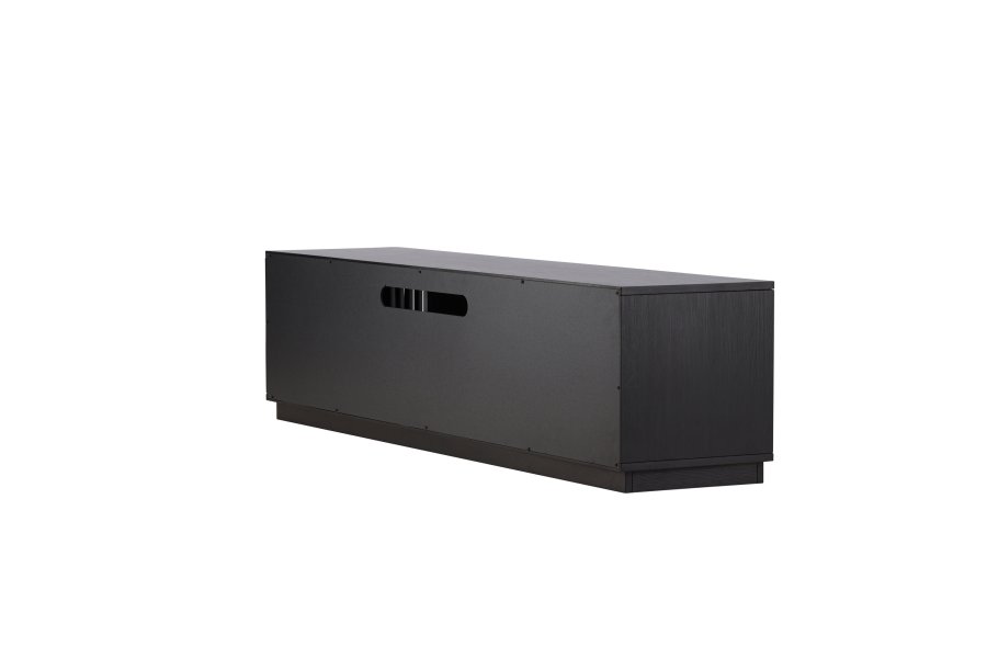 VENTURE DESIGN Lugo TV-bnk, m. 2 skydelger og hylde - sort melamin (180x40)