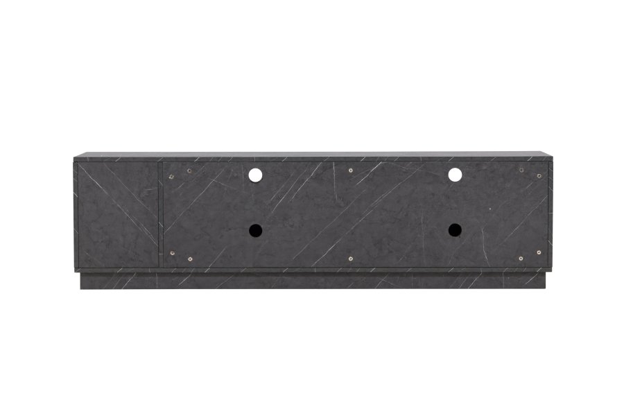 VENTURE DESIGN Girona TV-bnk, m. 2 skydelger - sort melamin (180x40)