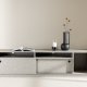 VENTURE DESIGN Girona TV-bnk, m. 2 skydelger - gr sten beton melamin (180x40)