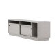 VENTURE DESIGN Girona TV-bnk, m. 2 skydelger - gr sten beton melamin (180x40)