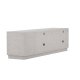 VENTURE DESIGN Girona TV-bnk, m. 2 skydelger - gr sten beton melamin (180x40)