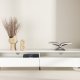 VENTURE DESIGN Navarra TV-bnk, rektangulr - hvid melamin og sort jern (180x40)