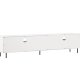 VENTURE DESIGN Navarra TV-bnk, rektangulr - hvid melamin og sort jern (180x40)