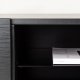 VENTURE DESIGN Cuenca TV-bnk, m. 2 lger og hylde - sort glas og melamin (160x47)