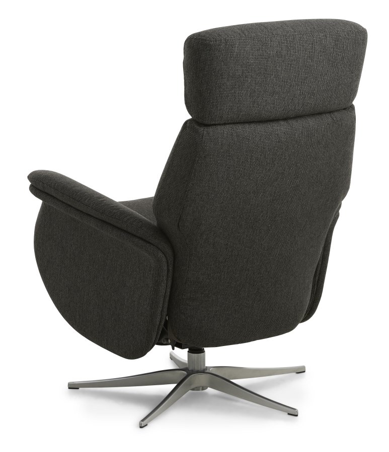 Mars 4 recliner lnestol, 2 motors - antracitgr stof og brstet aluminium