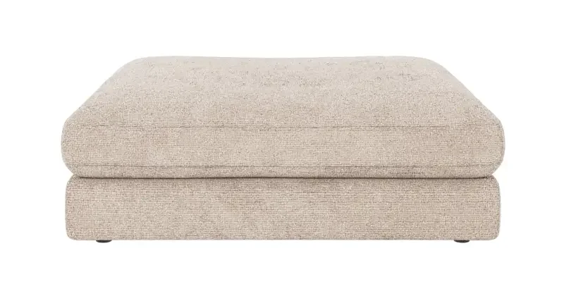 ROWICO Duncan modul fodskammel, rektangulr - lysegr stof (112x103)