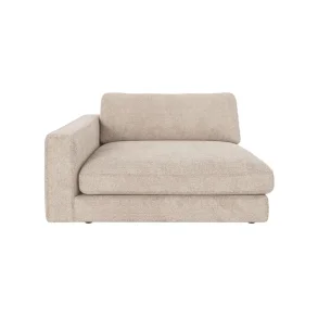 ROWICO Duncan 1,5 pers. modul chaiselong lnestol, venstre - lysegr stof