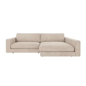 ROWICO Duncan 3 pers. modul sofa, m. hjre chaiselong - lysegr stof