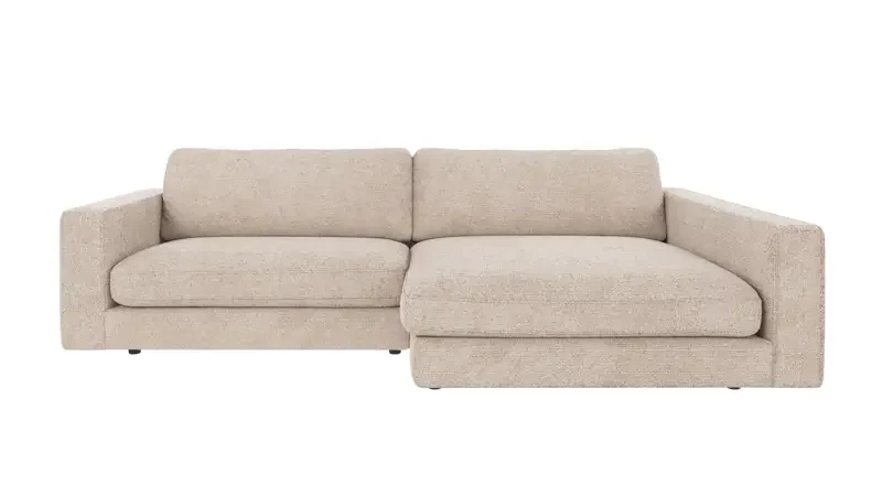 ROWICO Duncan 3 pers. modul sofa, m. hjre chaiselong - lysegr stof