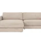 ROWICO Duncan 3 pers. modul sofa, m. venstre chaiselong - lysegr stof