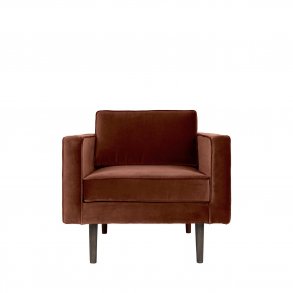 BROSTE COPENHAGEN Wind lnestol - polyester velour, m. armln