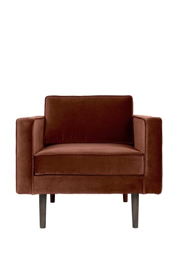 BROSTE COPENHAGEN Wind lnestol - polyester velour, m. armln