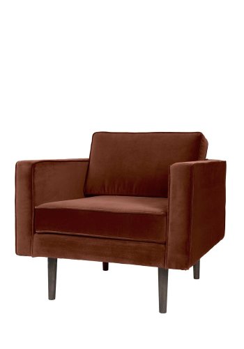 BROSTE COPENHAGEN Wind lnestol - polyester velour, m. armln