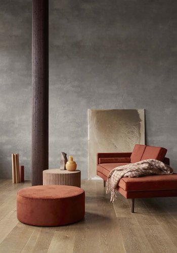 BROSTE COPENHAGEN rund Rillo sofabord - brun fibercement (56)