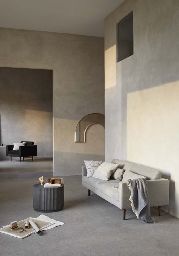 BROSTE COPENHAGEN rund Rillo sofabord - gr fibercement (56)