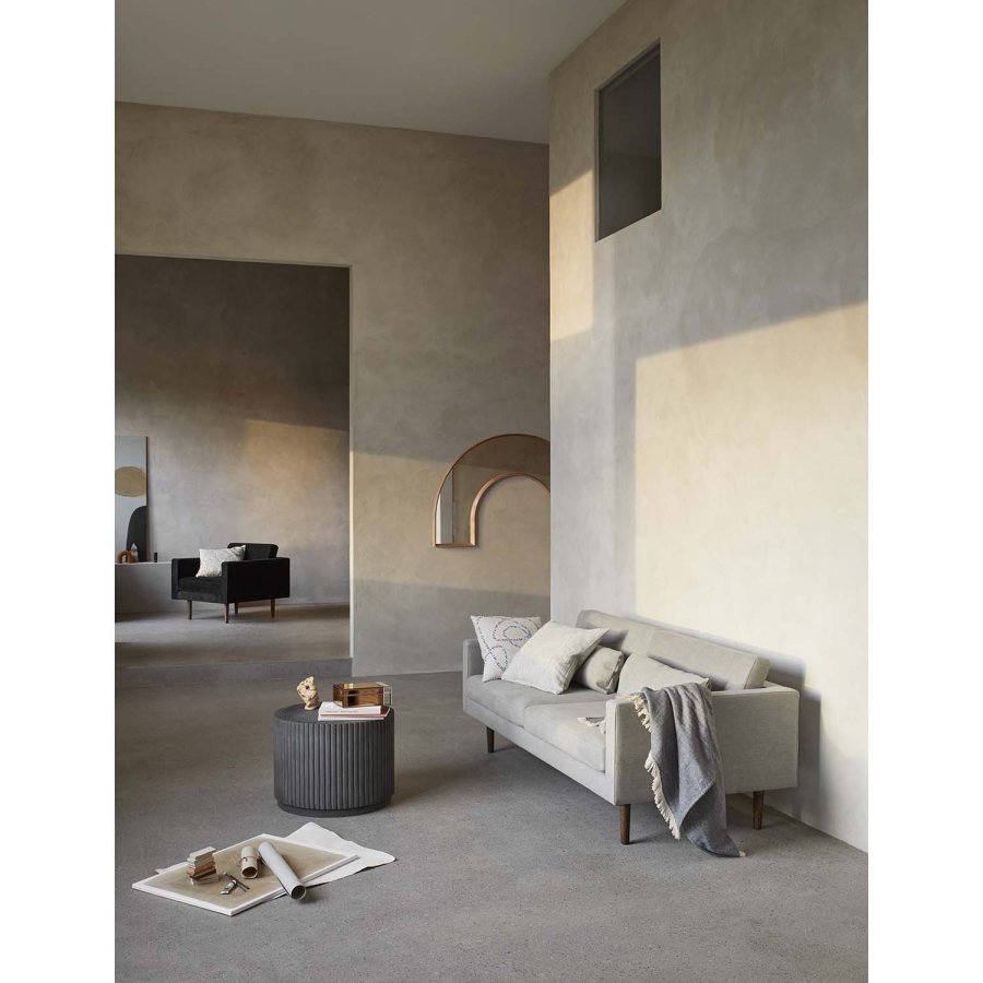 BROSTE COPENHAGEN rund Rillo sofabord - gr fibercement (56)