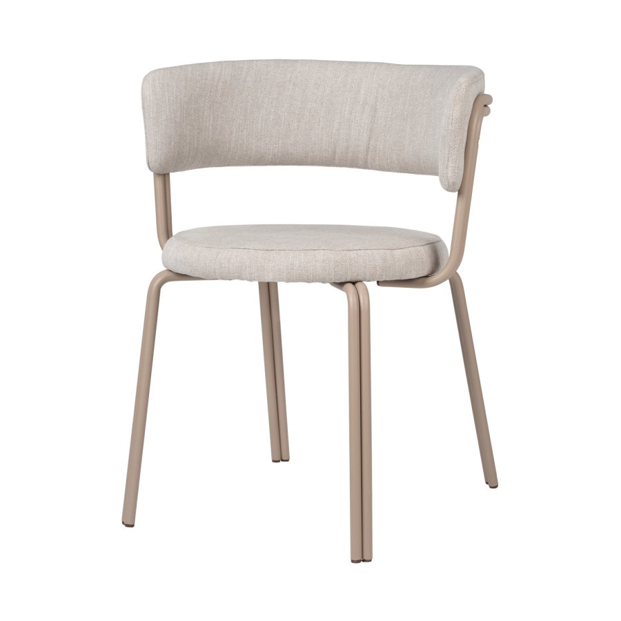 BROSTE COPENHAGEN Oda spisebordsstol - gr stof og jern