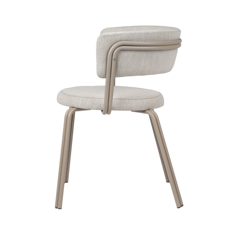 BROSTE COPENHAGEN Oda spisebordsstol - gr stof og jern