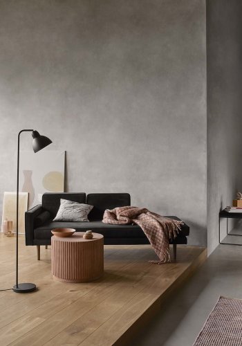 BROSTE COPENHAGEN rund Rillo sofabord - brun fibercement (56)