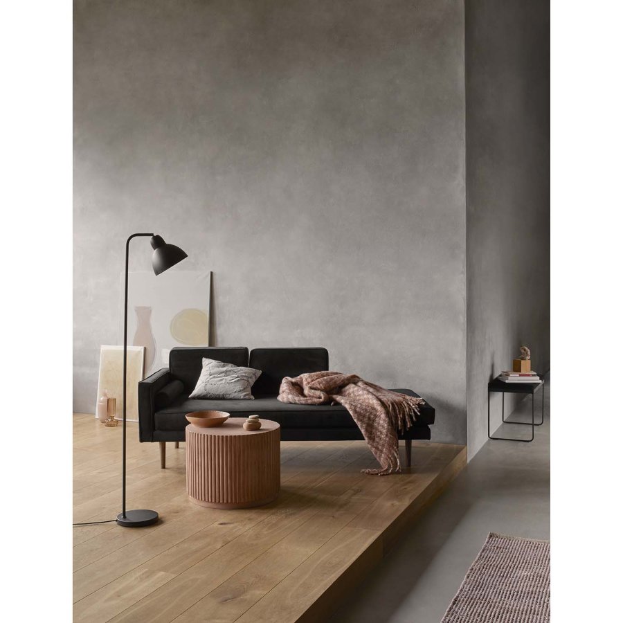 BROSTE COPENHAGEN rund Rillo sofabord - brun fibercement (56)