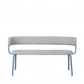 BROSTE COPENHAGEN Oda bnk, m. rygln - stof og bl jern (140x55)