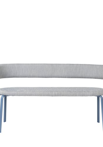 BROSTE COPENHAGEN Oda bnk, m. rygln - stof og bl jern (140x55)