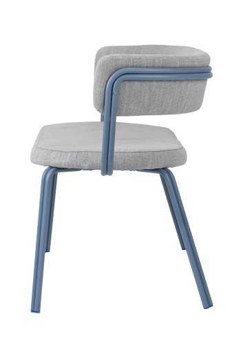 BROSTE COPENHAGEN Oda bnk, m. rygln - stof og bl jern (140x55)