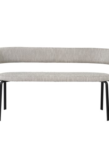 BROSTE COPENHAGEN Oda bnk, m. rygln - stof og sort jern (140x55)