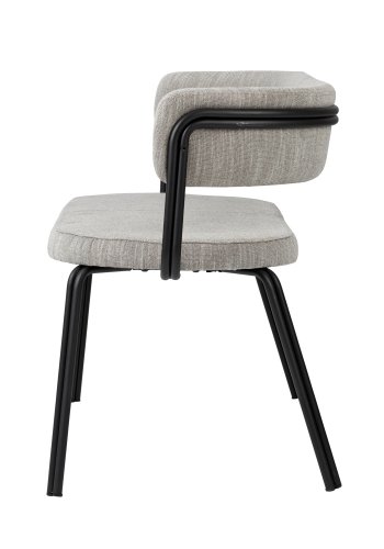 BROSTE COPENHAGEN Oda bnk, m. rygln - stof og sort jern (140x55)