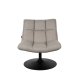 DUTCHBONE Bar loungestol - lysegr polyester og sort stl