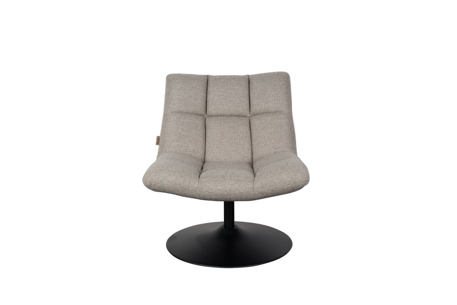 DUTCHBONE Bar loungestol - lysegr polyester og sort stl