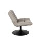 DUTCHBONE Bar loungestol - lysegr polyester og sort stl