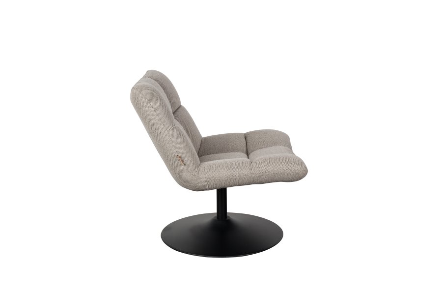 DUTCHBONE Bar loungestol - lysegr polyester og sort stl