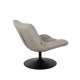 DUTCHBONE Bar loungestol - lysegr polyester og sort stl