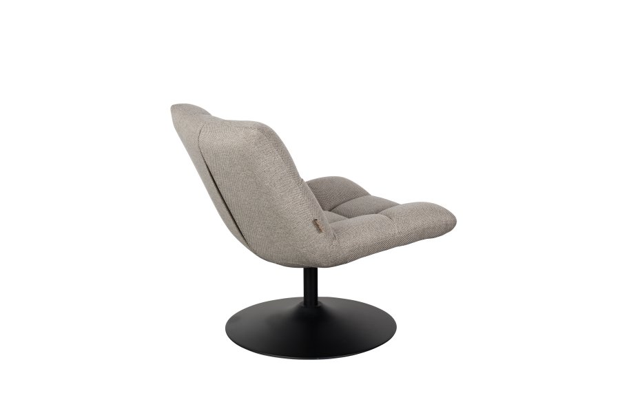 DUTCHBONE Bar loungestol - lysegr polyester og sort stl