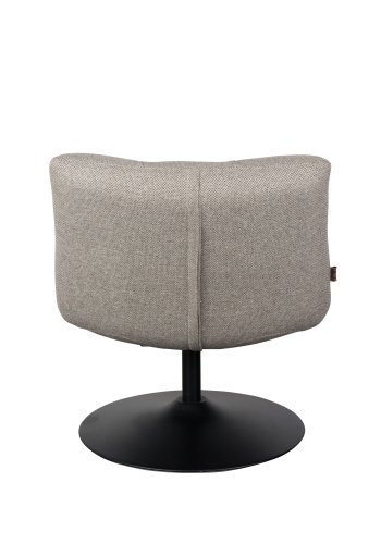 DUTCHBONE Bar loungestol - lysegr polyester og sort stl